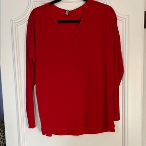 Last Tango Vibrant Red Long Sleeve Top